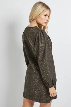 Dorothy Perkins Robe Mini en Denim à Imprimé avec Fermeture Éclair<Femme Denim|Denim