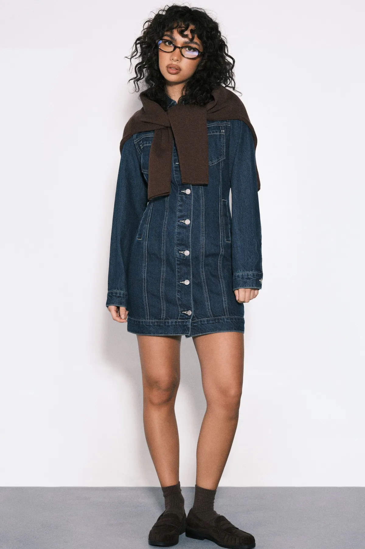 boohoo Robe Mini En Denim Western<Femme Denim|Denim