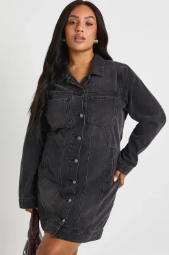 Robe Mini En Denim Western Grande Taille