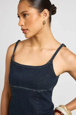 Robe Mini En Jean À Bretelles