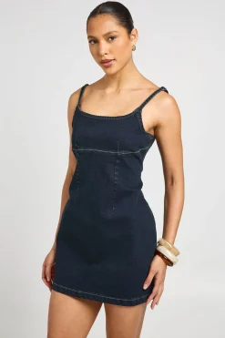 Robe Mini En Jean À Bretelles