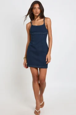 Robe Mini En Jean À Bretelles Tall