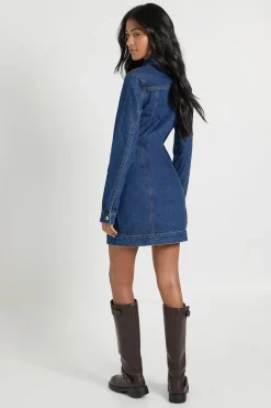 Robe Mini En Jean Western Pour Grandes Tailles
