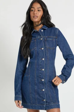 Robe Mini En Jean Western Pour Grandes Tailles