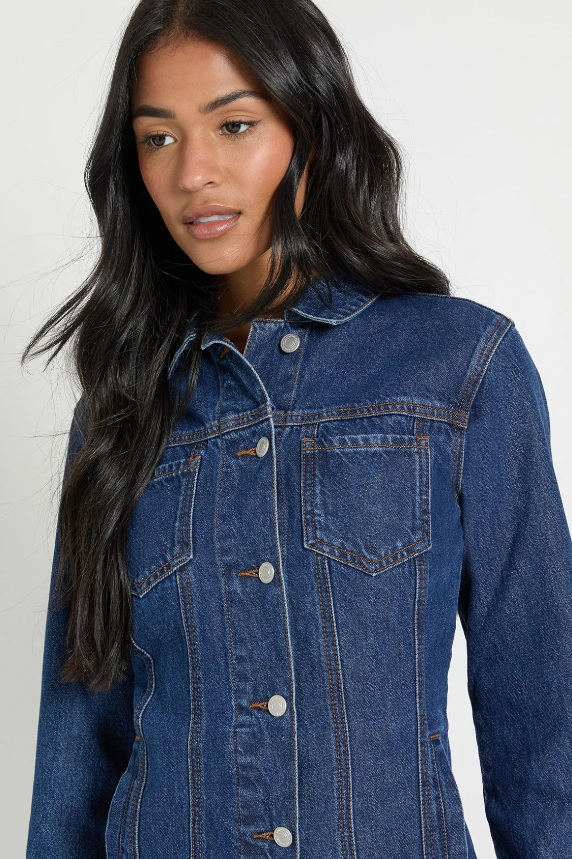 Robe Mini En Jean Western Pour Grandes Tailles