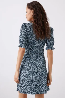 Dorothy Perkins Robe Mini en Jersey Floral Bleu Petite Taille<Femme Robes|Robe Invitée Mariage
