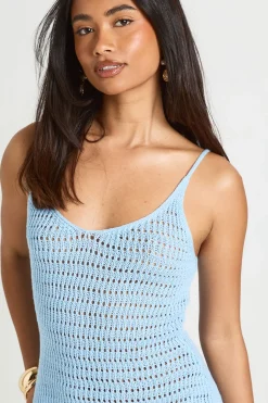 boohoo Robe Mini En Maille Crochet À Col En V<Femme Toutes Les Robes|Robes
