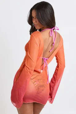 boohoo Robe Mini En Maille Transparente Dégradé Ombré<Femme Toutes Les Robes|Robes