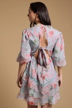 Oasis Robe Mini En Mélange Dobby Avec Détail Nœud<Femme Robe Invitée Mariage|Toutes Les Robes