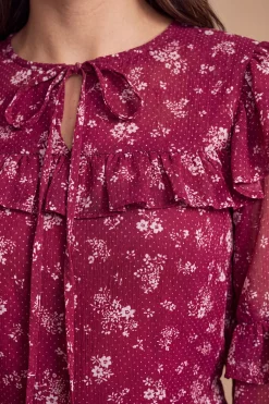Dorothy Perkins Robe Mini En Mousseline Imprimée À Empiècement À Volants Motif Patchwork Fleuri Petite Taille<Femme Robes|Robes D’Automne