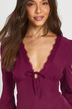 Robe Mini En Mousseline À Manches Évasées