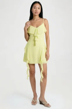 boohoo Robe Mini En Mousseline À Volants<Femme Toutes Les Robes|Robes