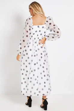 Robe Mini En Organza Imprimé À Encolure Carrée Avec Détail Floral Dp Luxe