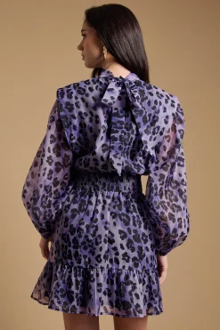 Oasis Robe Mini En Organza À Taille Froncée<Femme Toutes Les Robes|Robes À Manches Longues