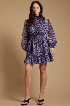 Oasis Robe Mini En Organza À Taille Froncée<Femme Toutes Les Robes|Robes À Manches Longues