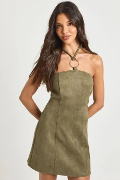 Robe Mini en Synthétique avec Finitions Argentées