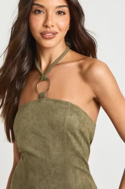 Robe Mini en Synthétique avec Finitions Argentées