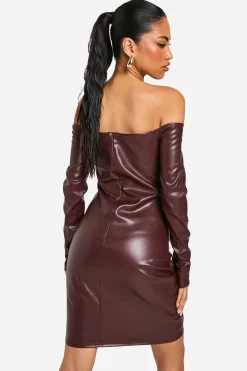 Robe Mini en synthétique Froncé