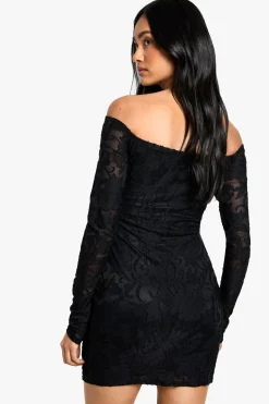 Robe mini enveloppante twist Bardot Tall Burnout