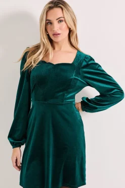 Dorothy Perkins Robe Mini en Velours à Décolleté Cœur<Femme Robes À Manches Longues|Robes
