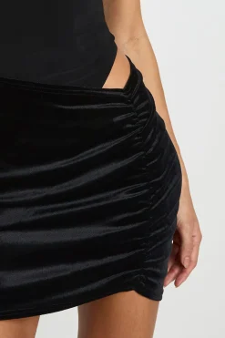 Robe Mini En Velours À Manches Courtes Pour Femme Grande Taille
