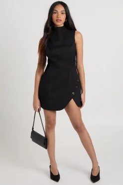 boohoo Robe Mini Fendue avec Détails de Finition Ajustée<Femme Robes|Robes De Soirée
