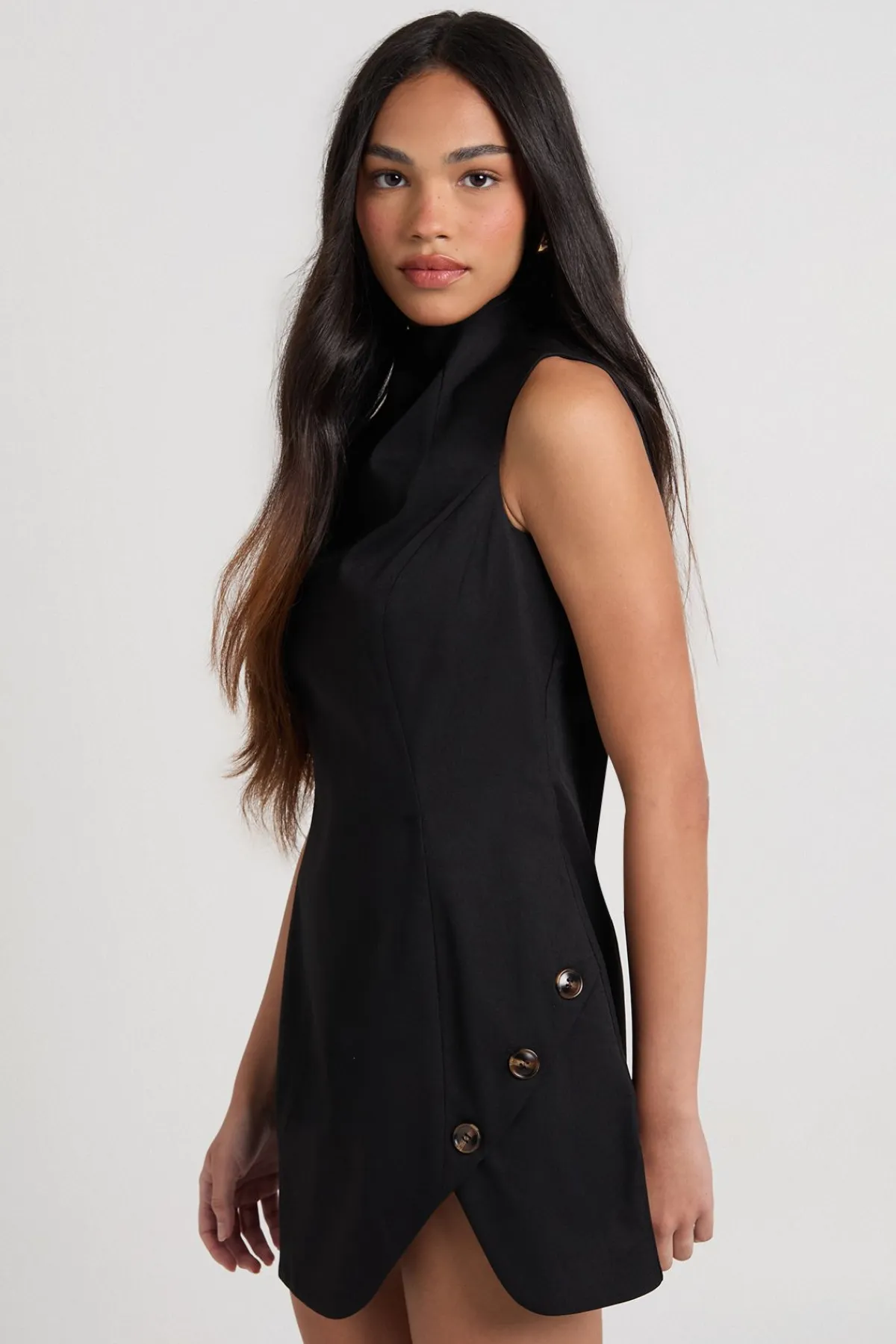 boohoo Robe Mini Fendue avec Détails de Finition Ajustée<Femme Robes|Robes De Soirée