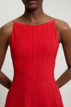 Robe mini Flippy en maille à détails transparents en mélange de viscose
