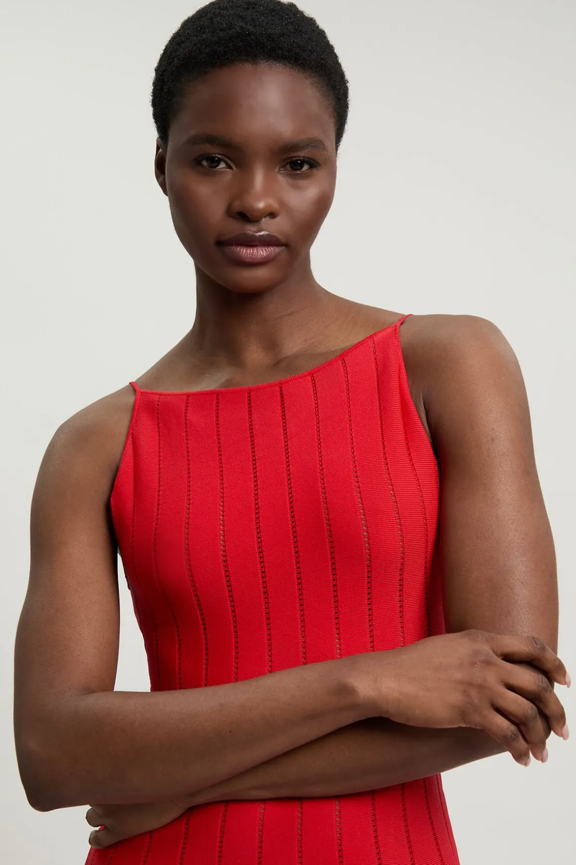 Robe mini Flippy en maille à détails transparents en mélange de viscose