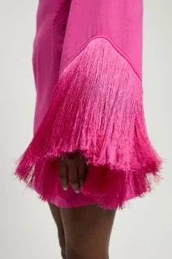 Robe Mini À Franges Et Perles
