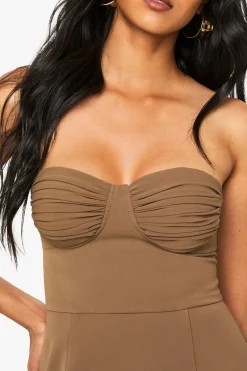boohoo Robe Mini à Fronces et Coupe en A<Femme Robes De Soirée|Toutes Les Robes