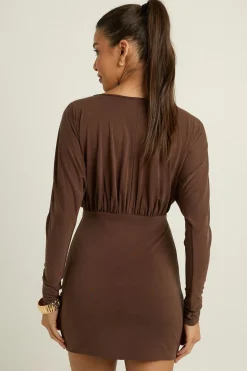 Robe Mini Froncée Super Douce