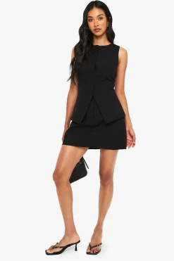 Robe mini à gilet ajusté