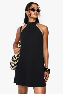Robe Mini Halterneck en Étamine