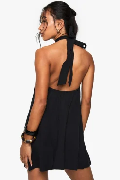 Robe Mini Halterneck en Étamine