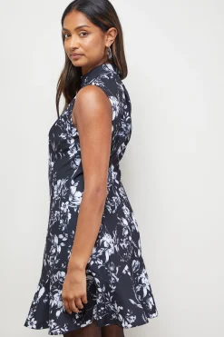 Oasis Robe Mini Imprimée Sans Manches à Ourlet Péplum<Femme Robes|Toutes Les Robes