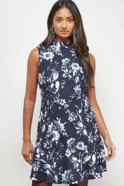 Oasis Robe Mini Imprimée Sans Manches à Ourlet Péplum<Femme Robes|Toutes Les Robes