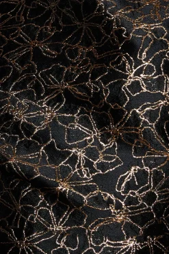 Robe Mini Jacquard Dorée Dp Luxe