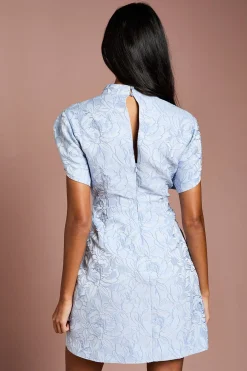 Coast Robe Mini Jacquard à Manches Bouffantes Petite Taille<Femme Robes|Toutes Les Robes