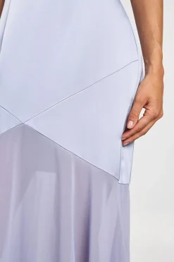 boohoo Robe Mini À Jupe Ample Et Encolure Carrée Pour Grandes Tailles<Femme Robes Demoiselles D'Honneur|Satin Et Dentelle