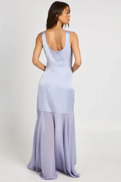 boohoo Robe Mini À Jupe Ample Et Encolure Carrée Pour Grandes Tailles<Femme Robes Demoiselles D'Honneur|Satin Et Dentelle