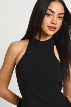 boohoo Robe Mini à Jupe Volumineuse et Col Licou<Femme Robes Patineuses|Robes