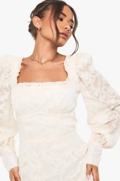 Robe Mini Laitière à Corset Texturée