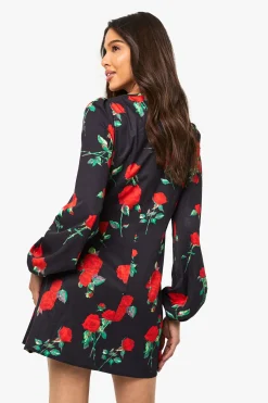 Robe mini laitière florale