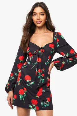 Robe mini laitière florale