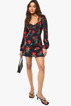 Robe mini laitière florale