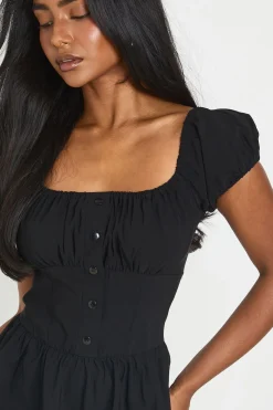 boohoo Robe Mini Laitière À Manches Volumineuses<Femme Robes Patineuses|Robes
