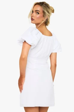Robe Mini à Manches Bouffantes