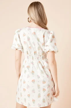 Dorothy Perkins Robe Mini à Manches Bouffantes avec Détails Contrastés<Femme Robes|Toutes Les Robes