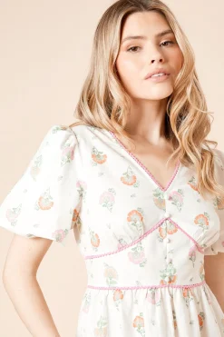 Dorothy Perkins Robe Mini à Manches Bouffantes avec Détails Contrastés<Femme Robes|Toutes Les Robes